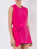 belted sleeveless blouse