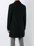textured peaked lapel coat