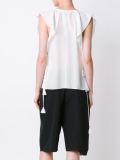 ruffle cap sleeve blouse