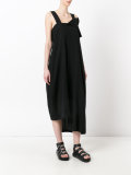 asymmetric draped jumpsuit