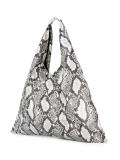 snakeskin effect tote