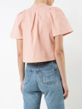 buttoned cropped blouse