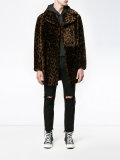leopard print shearling coat