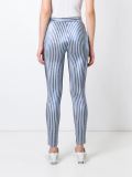 sequined striped skinny trousers