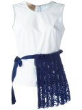lace trim applique top 