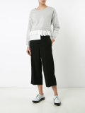 ruffle-trimmed sweatshirt