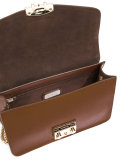 envelope flap bag with gold tone shoulder chain