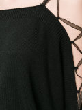 lace-up shoulder knit