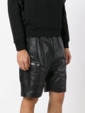 leather cargo shorts