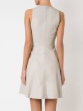 leather embroidered dress