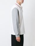 contrasted sleeve polo shirt