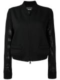 perforated sleeves bomber jacket 