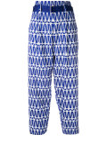 printed cropped trousers