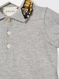 embroidered tiger collar polo shirt