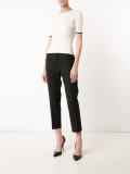 ribbed detail knitted top