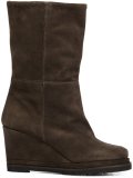 wedge mid-calf boots