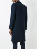 notched lapel mid-length coat