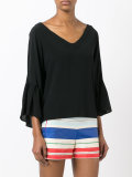 open-back blouse