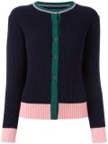 ribbed colour block cardigan 