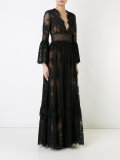v-neck lace gown