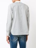 striped band collar shirt
