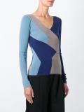 colour block knitted top