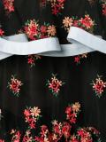 sleeveless floral embroidered dress