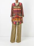 tassel embellished striped coat