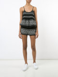 embroidered print shorts