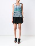 printed peplum hem top