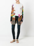 bird print cardigan