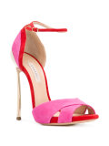 contrast panel sandals