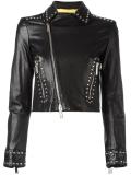 studded biker cropped jacket