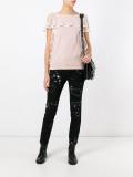 pleated trim blouse 