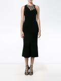 fitted lace insert dress