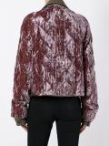 quilted overlay cropped jacket
