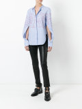 embroidered slit detail shirt 