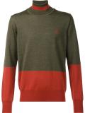 two-tone rollneck jumper
