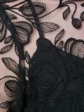 sheer floral embroidery blouse