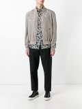 multi-zippers bomber jacket