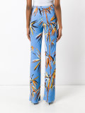 printed flared trousers 