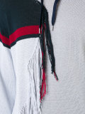 tassel trim longline hoodie