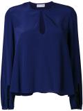 picot cropped blouse