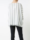 frayed striped tunic