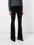 raw edge flared jeans