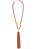 Platea beaded tassel necklace