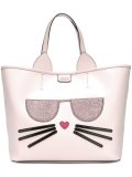 kitty embossed tote