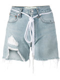 distressed denim shorts