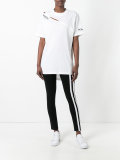 cut trim printed T-shirt 