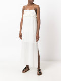 ruffle detail maxi dress